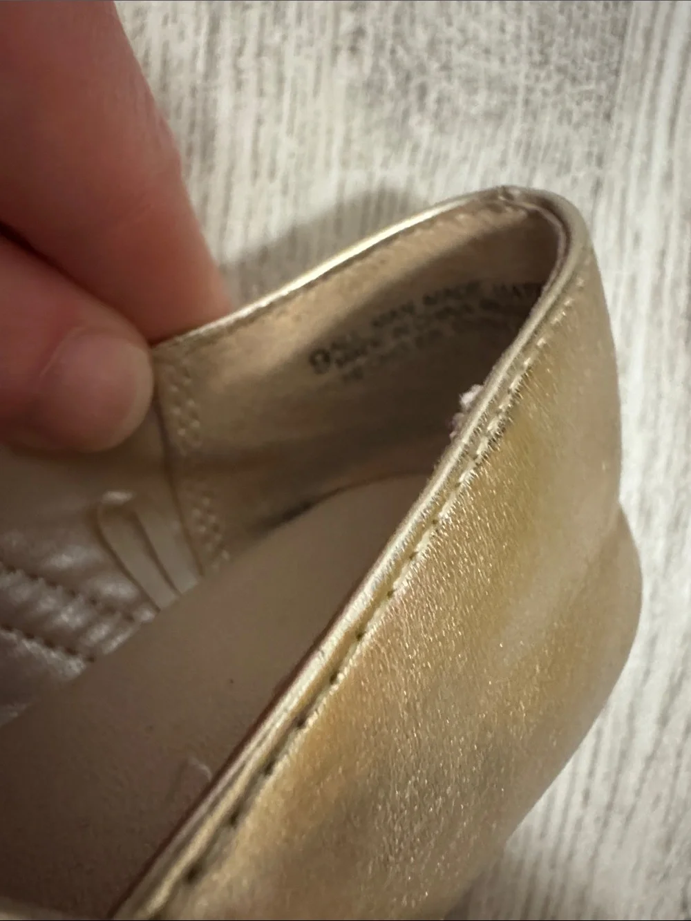 The Children's Place Metallic Gold Bow Mary Jane Flats